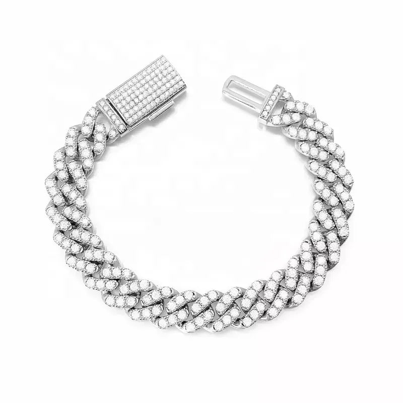 10MM MOISSANITE CUBAN LINK BRACELET