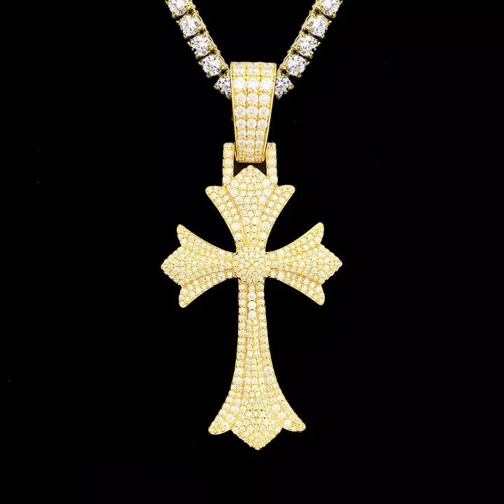 MOISSANITE CROSS PENDANT