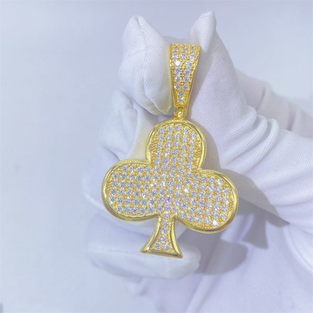 MOISSANITE CLUBS PENDANT