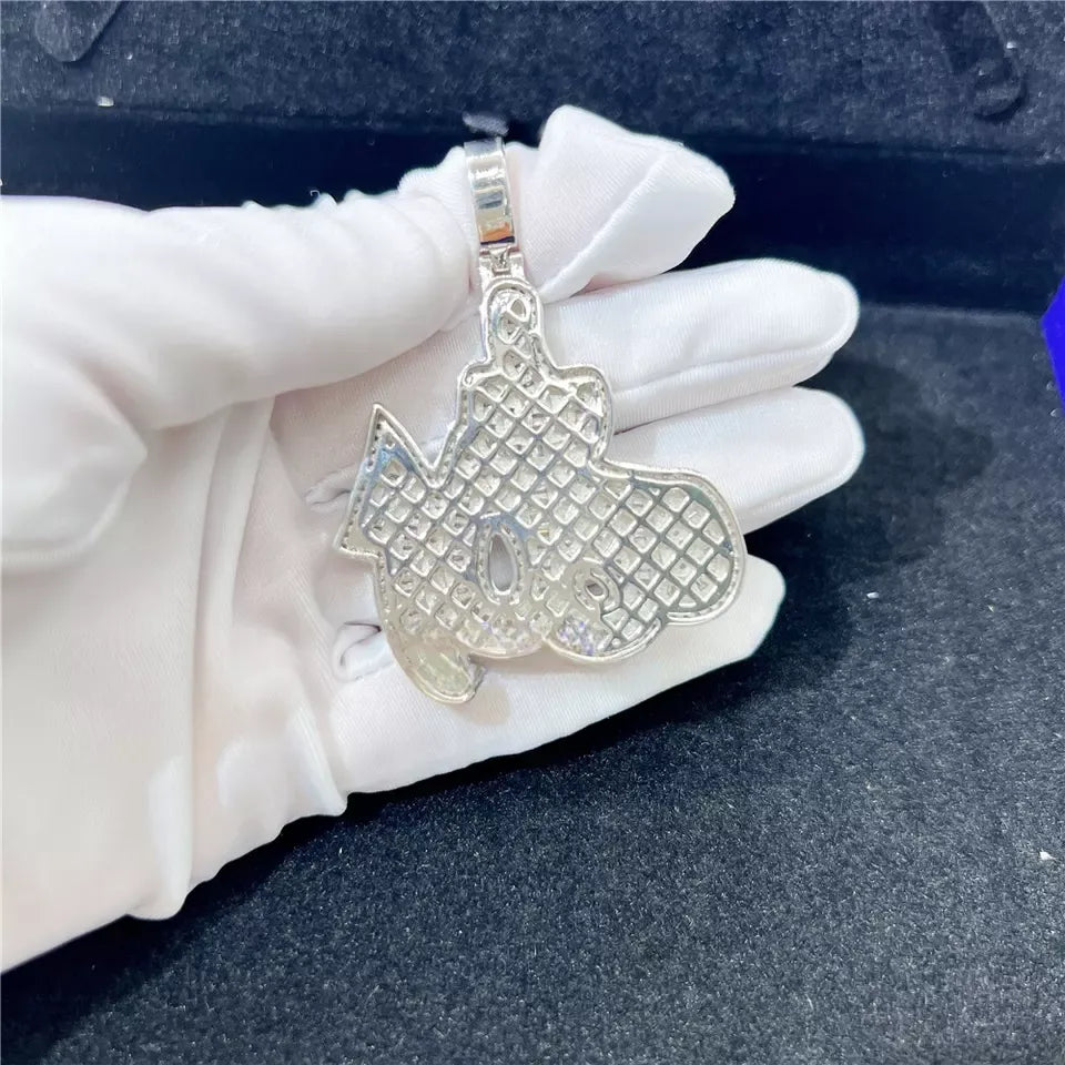 MOISSANITE BAGUETTE ALLAH PENDANT