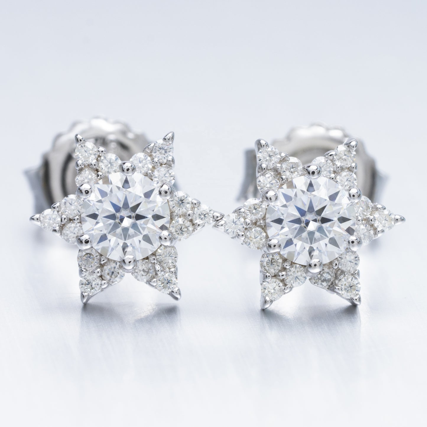 8MM MOISSANITE STAR EARRINGS