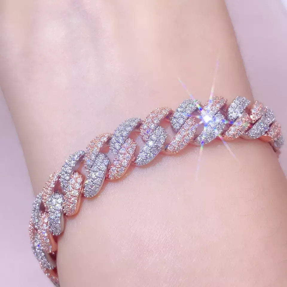 10MM MOISSANITE CUBAN LINK BRACELET