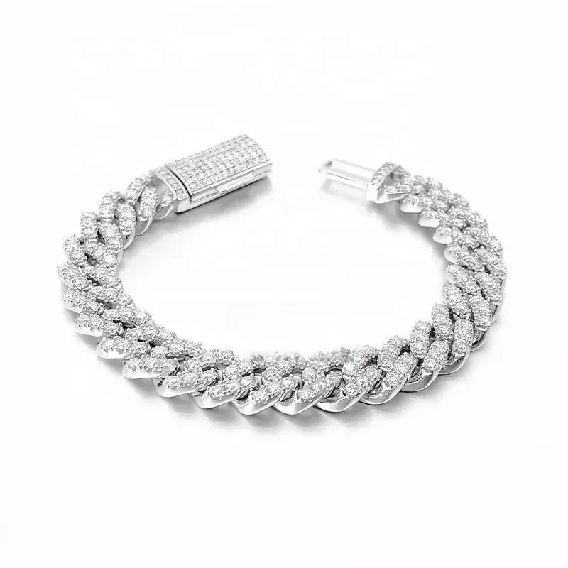 10MM MOISSANITE CUBAN LINK BRACELET