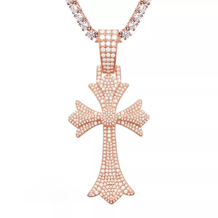 MOISSANITE CROSS PENDANT