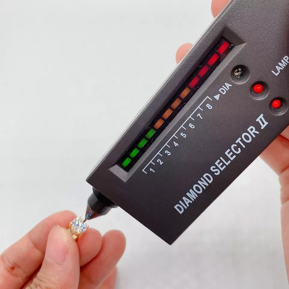 3MM-8MM 18K GOLD MOISSANITE STUD EARRINGS (4 PRONG)