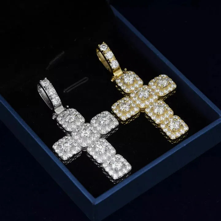 MOISSANITE CROSS PENDANT