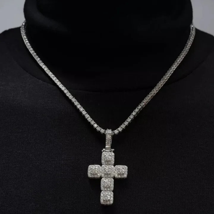 MOISSANITE CROSS PENDANT