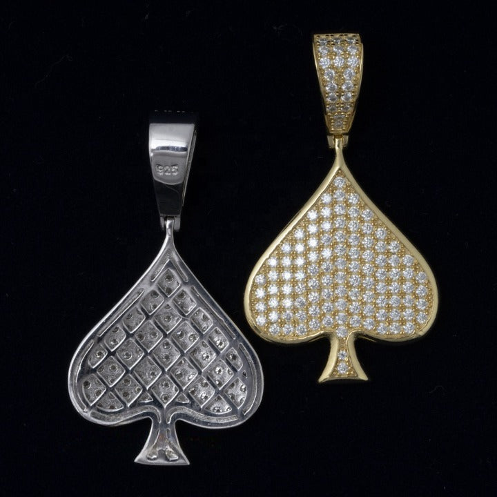 MOISSANITE SPADES PENDANT