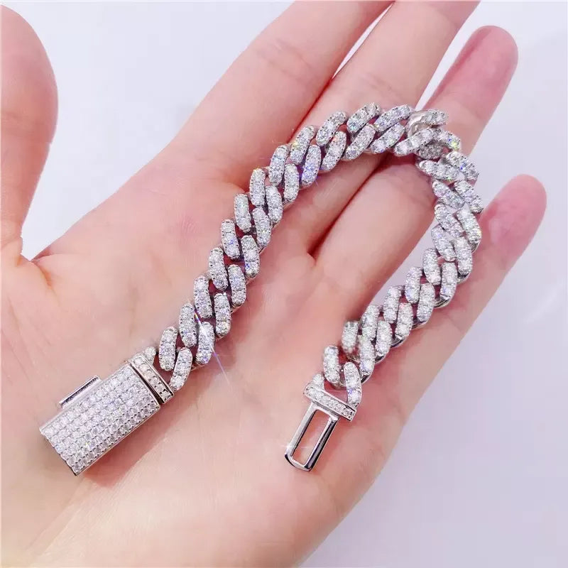 10MM MOISSANITE CUBAN LINK BRACELET