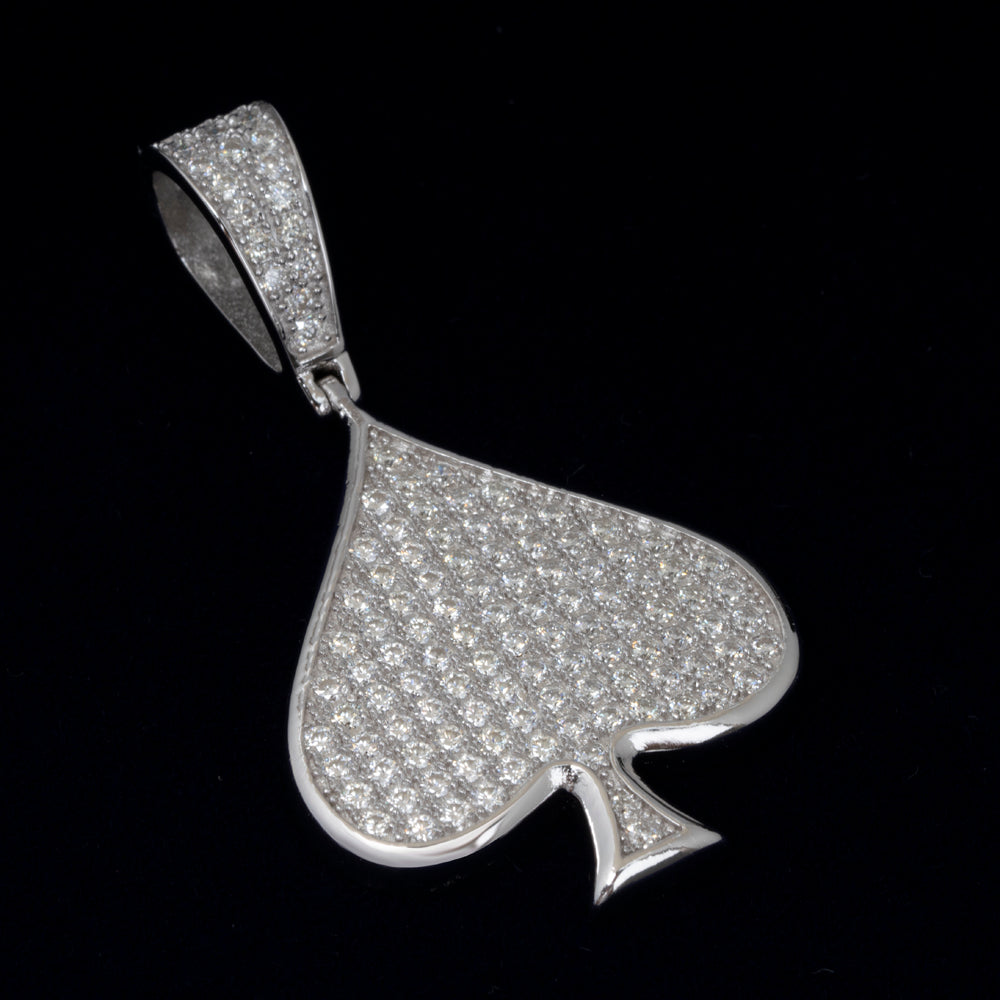 MOISSANITE SPADES PENDANT