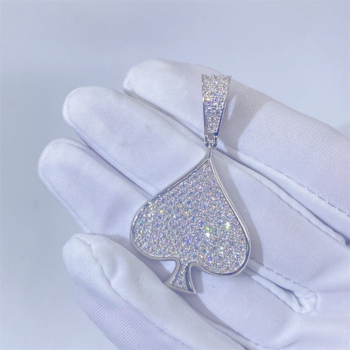 MOISSANITE SPADES PENDANT