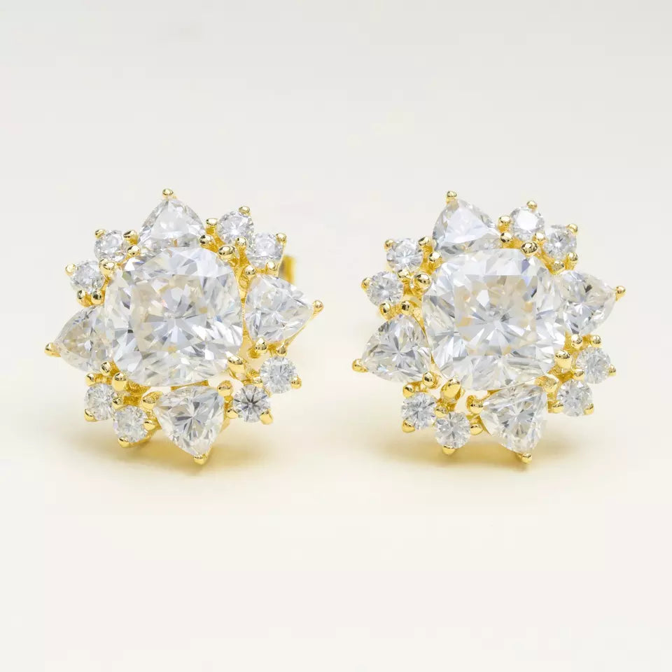 12MM MOISSANITE STAR EARRINGS