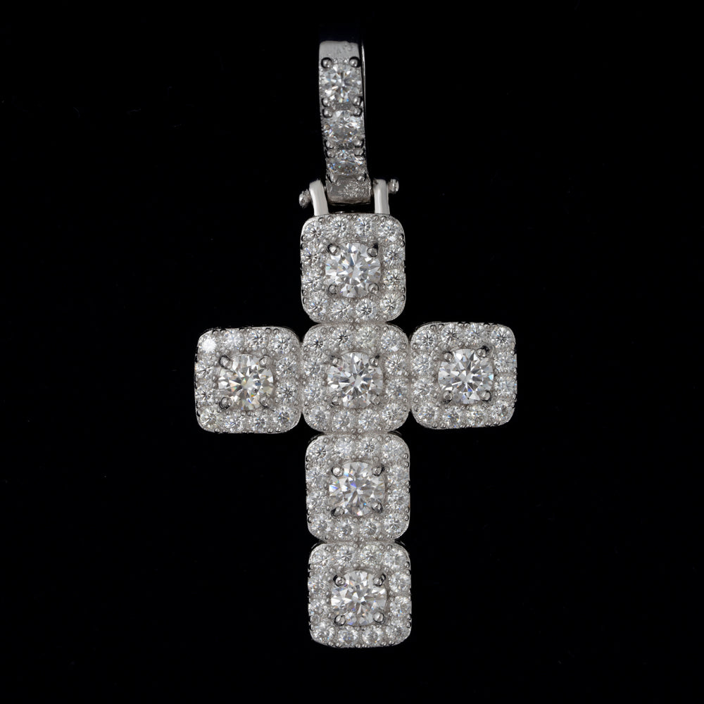 MOISSANITE CROSS PENDANT