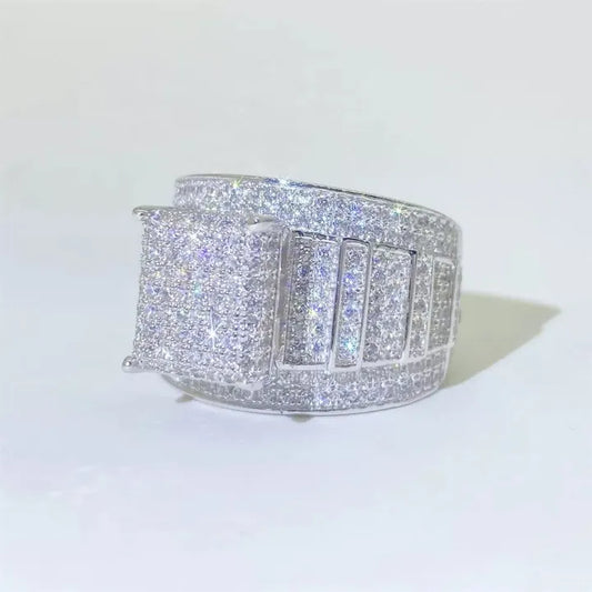 MOISSANITE PRONG SQUARE RING