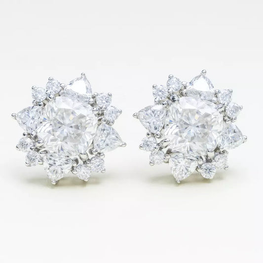 12MM MOISSANITE STAR EARRINGS