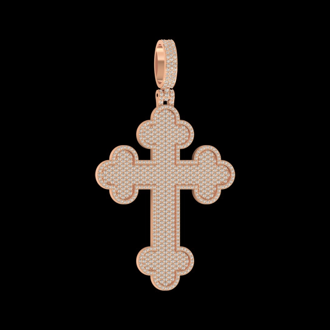 DIAMOND ROMAN CROSS PENDANT