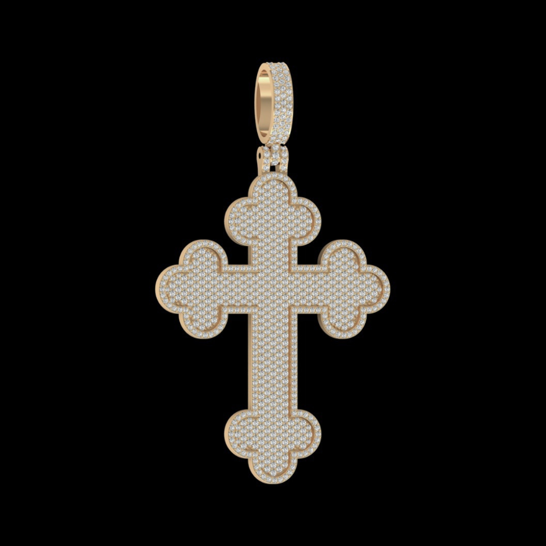 DIAMOND ROMAN CROSS PENDANT