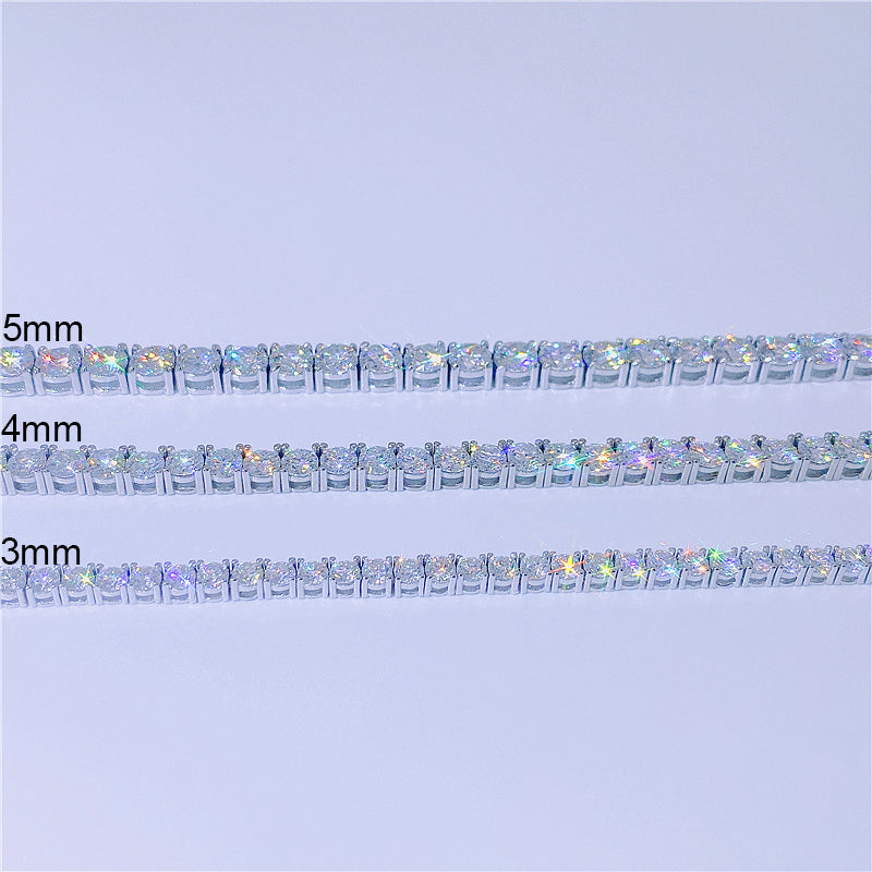 6.5MM-8MM MOISSANITE TENNIS CHAIN