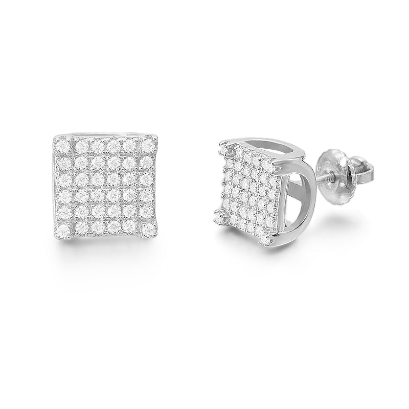 8MM MOISSANITE SQUARE EARRINGS