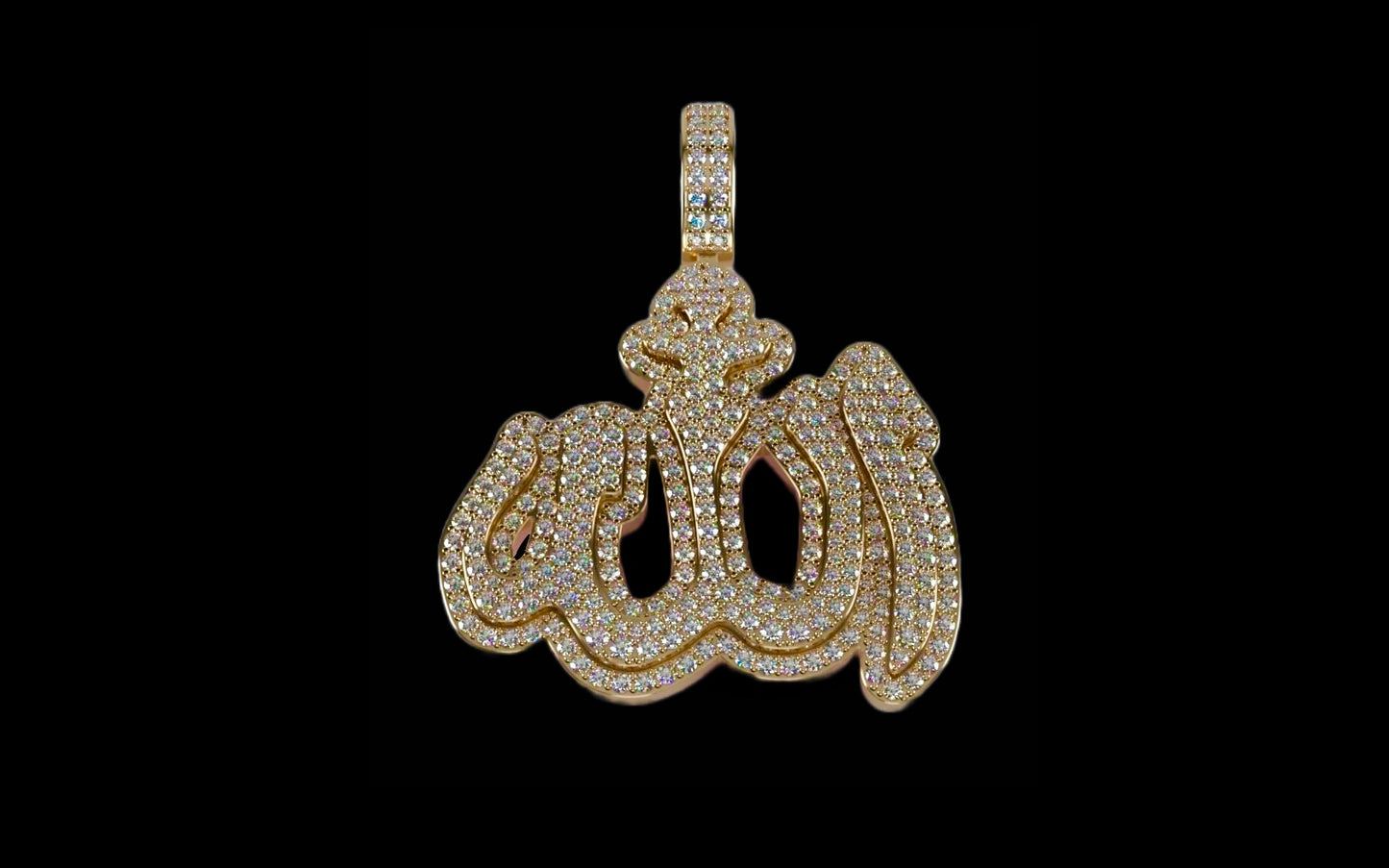 1.5" DIAMOND ALLAH PENDANT