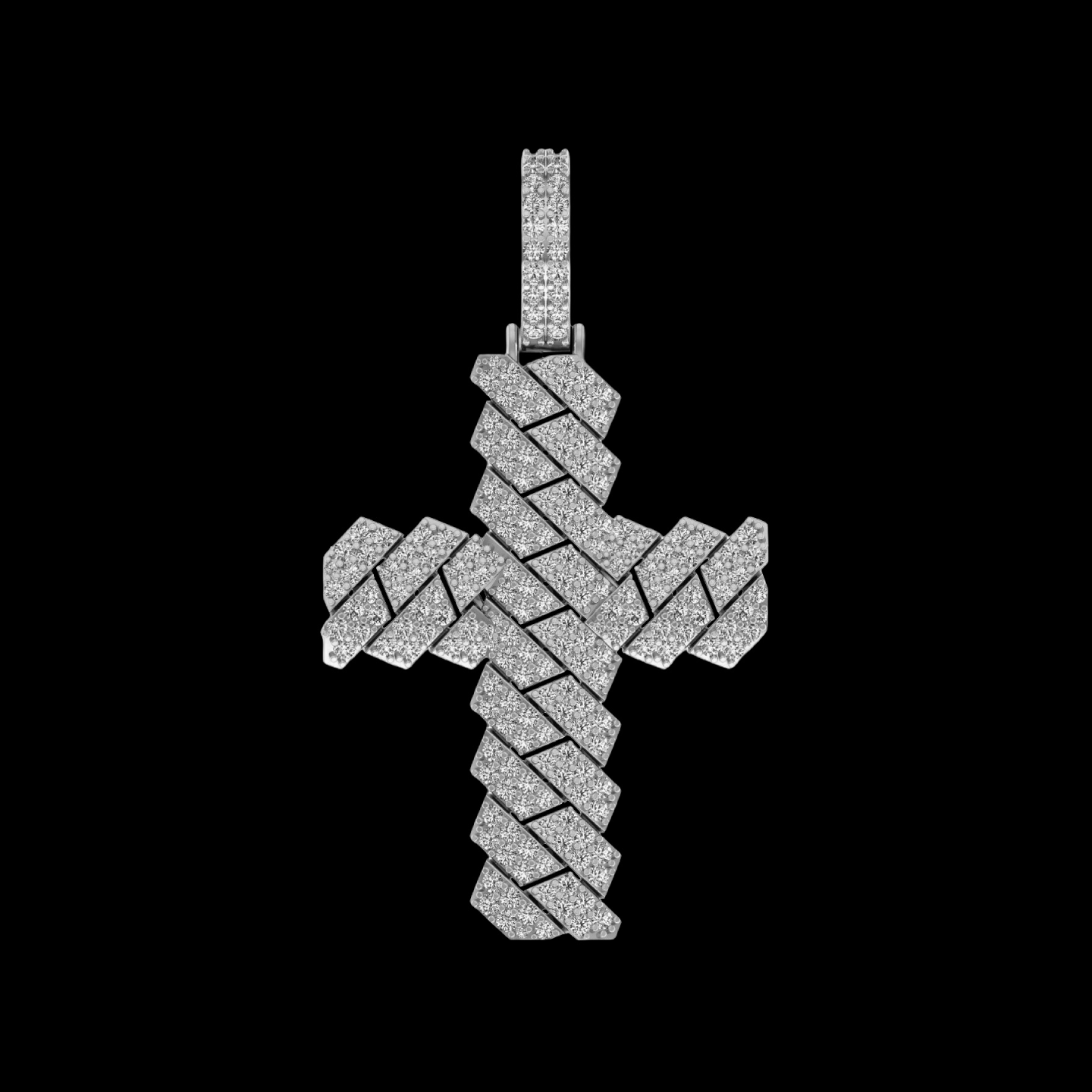 DIAMOND MIAMI CUBAN CROSS PENDANT