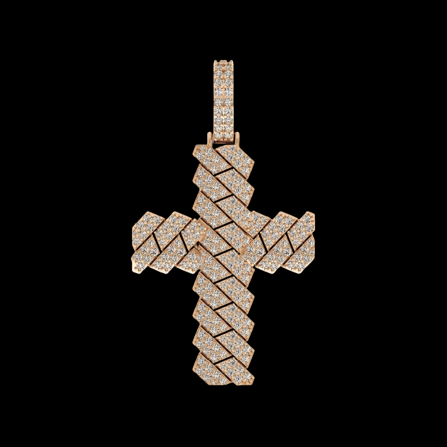 DIAMOND MIAMI CUBAN CROSS PENDANT