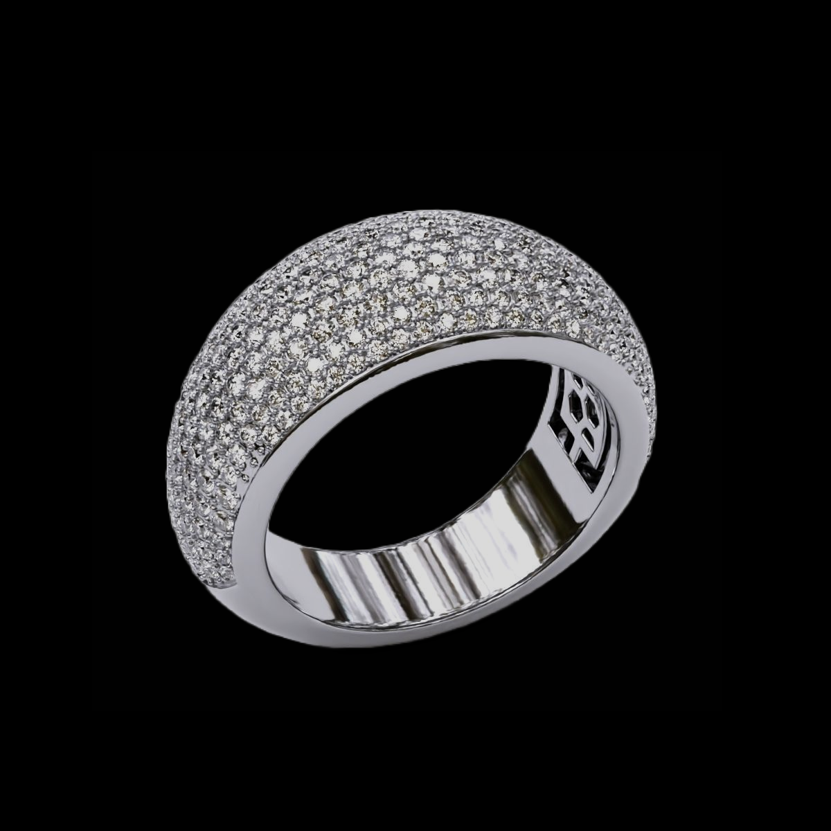 10.5MM DIAMOND PAVE RING