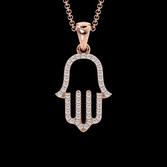 DIAMOND HAMSA PENDANT