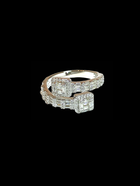 MOISSANITE BAGUETTE BANGLE RING