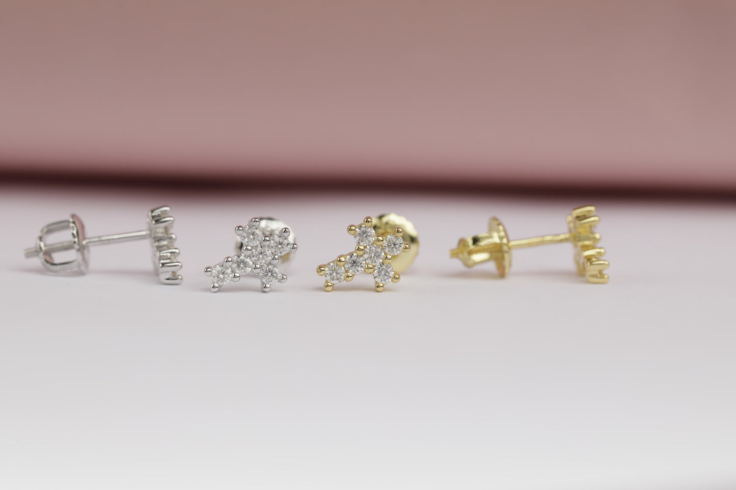 8MM MOISSANITE CROSS EARRINGS