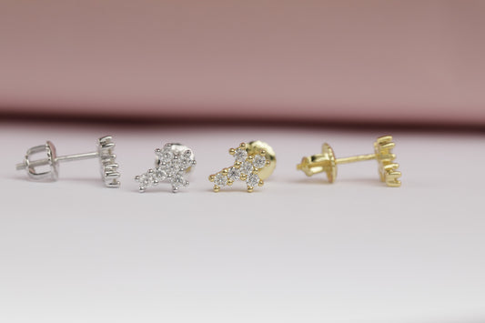 8MM MOISSANITE CROSS EARRINGS
