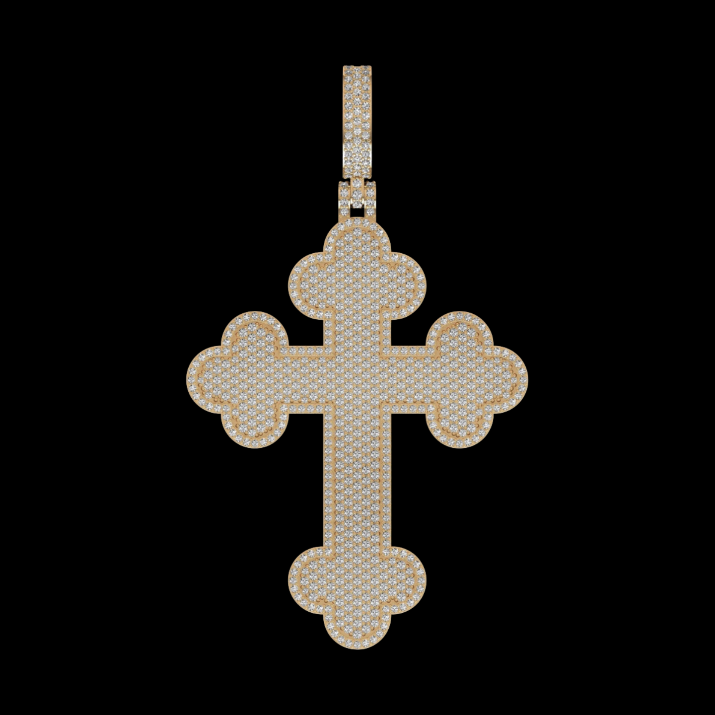 DIAMOND ROMAN CROSS PENDANT