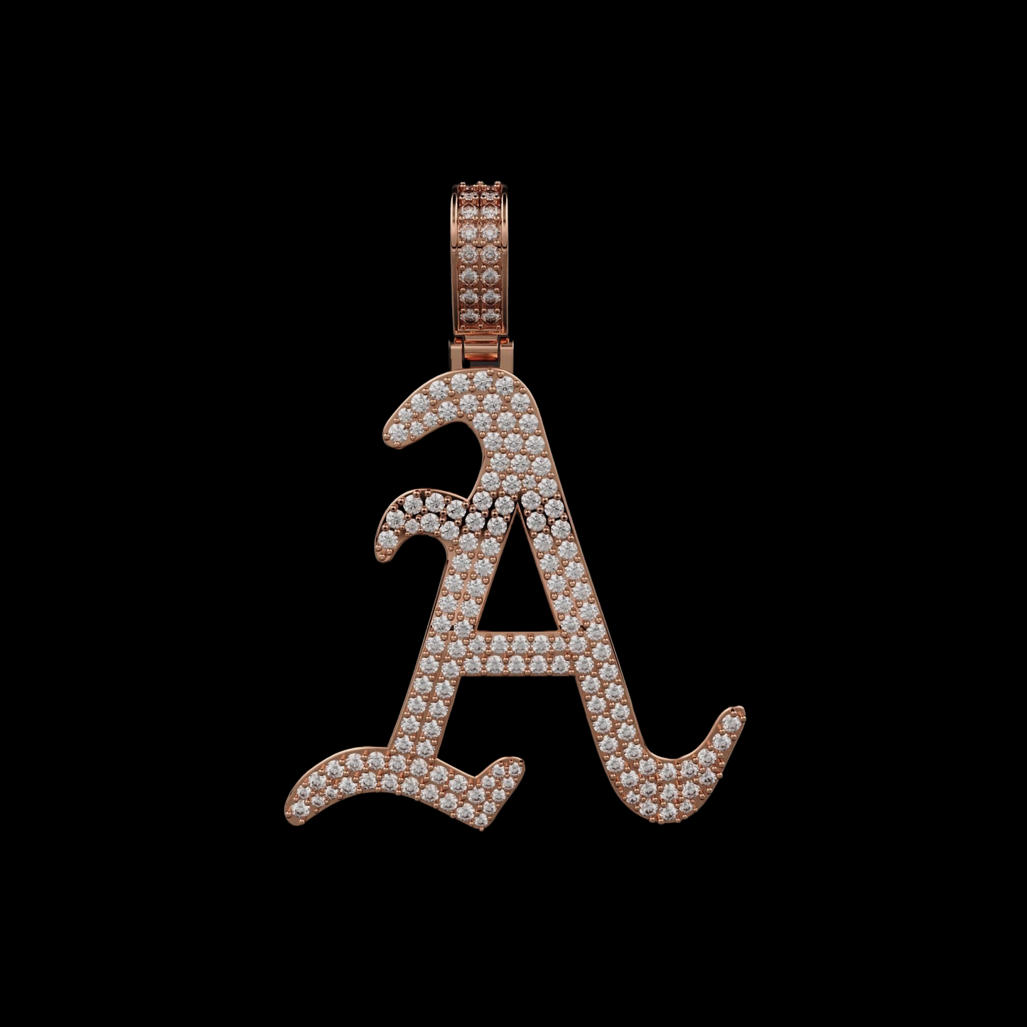 DIAMOND LETTER "A" PENDANT