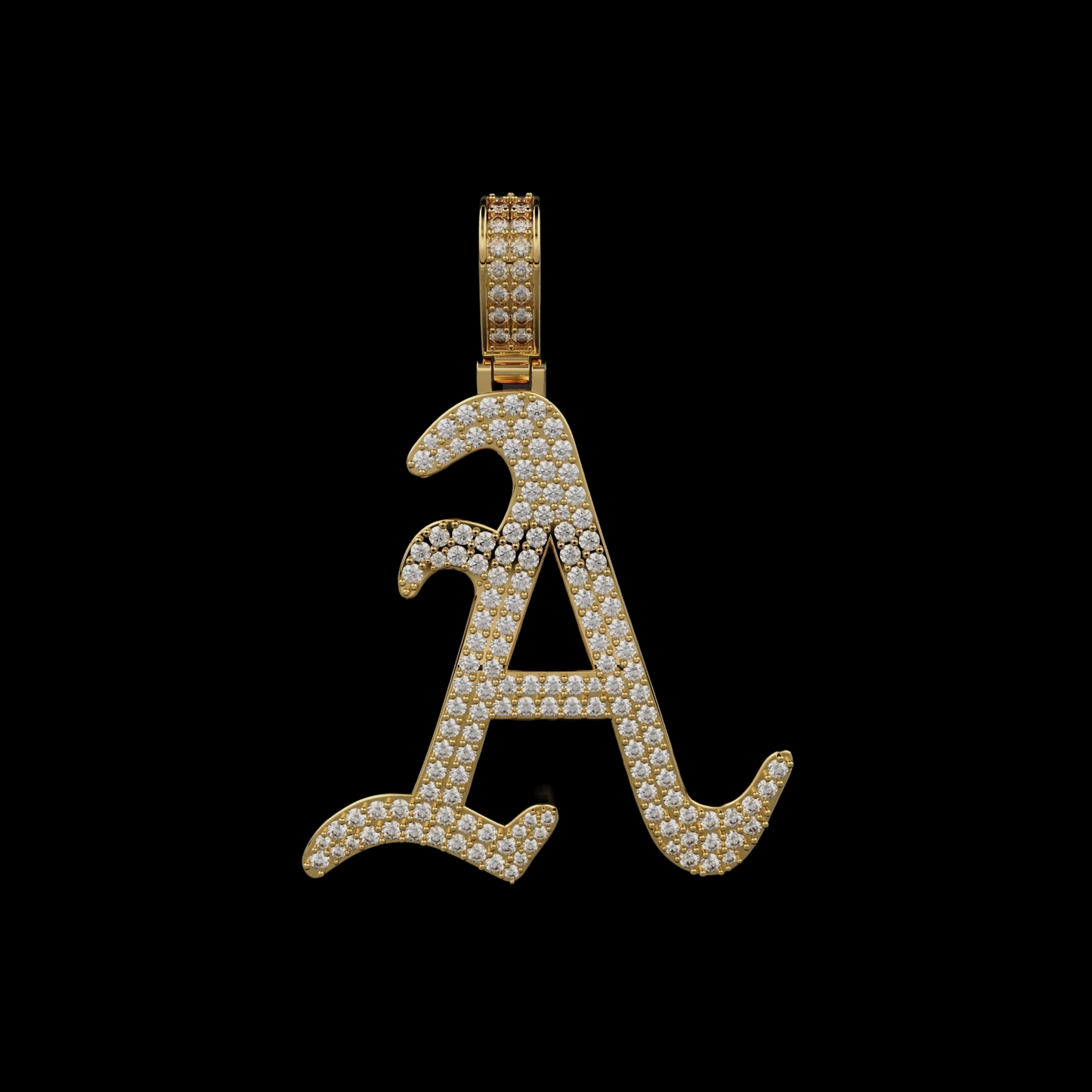 DIAMOND LETTER "A" PENDANT