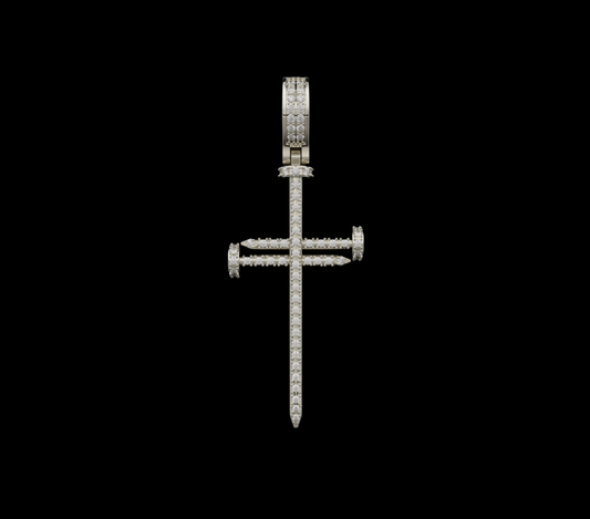 DIAMOND NAIL CROSS PENDANT