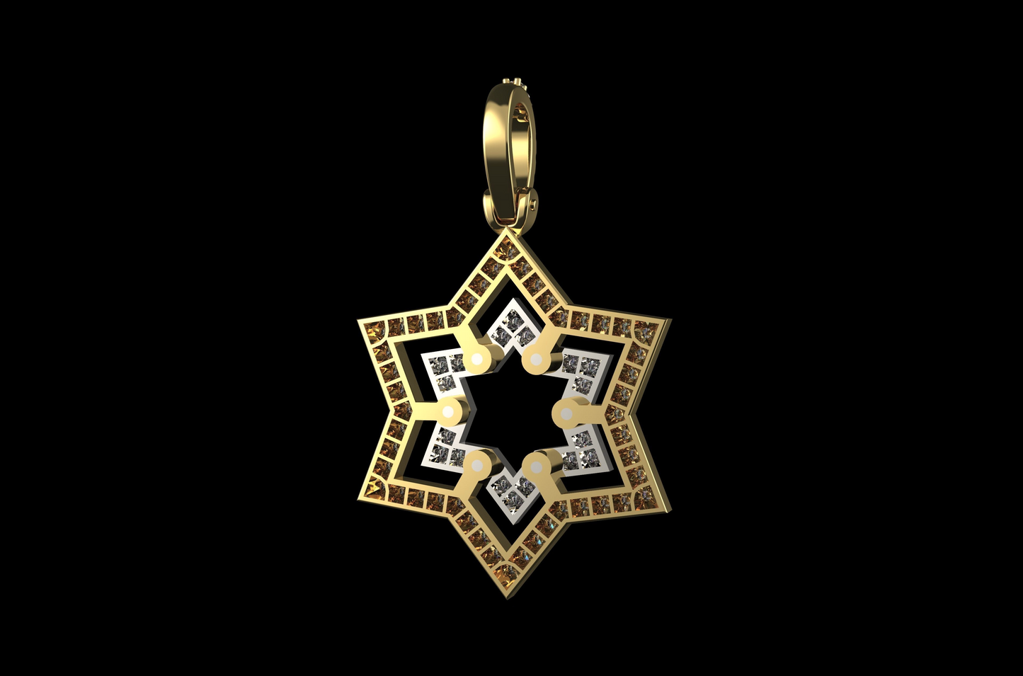 DIAMOND DAVID STAR PENDANT