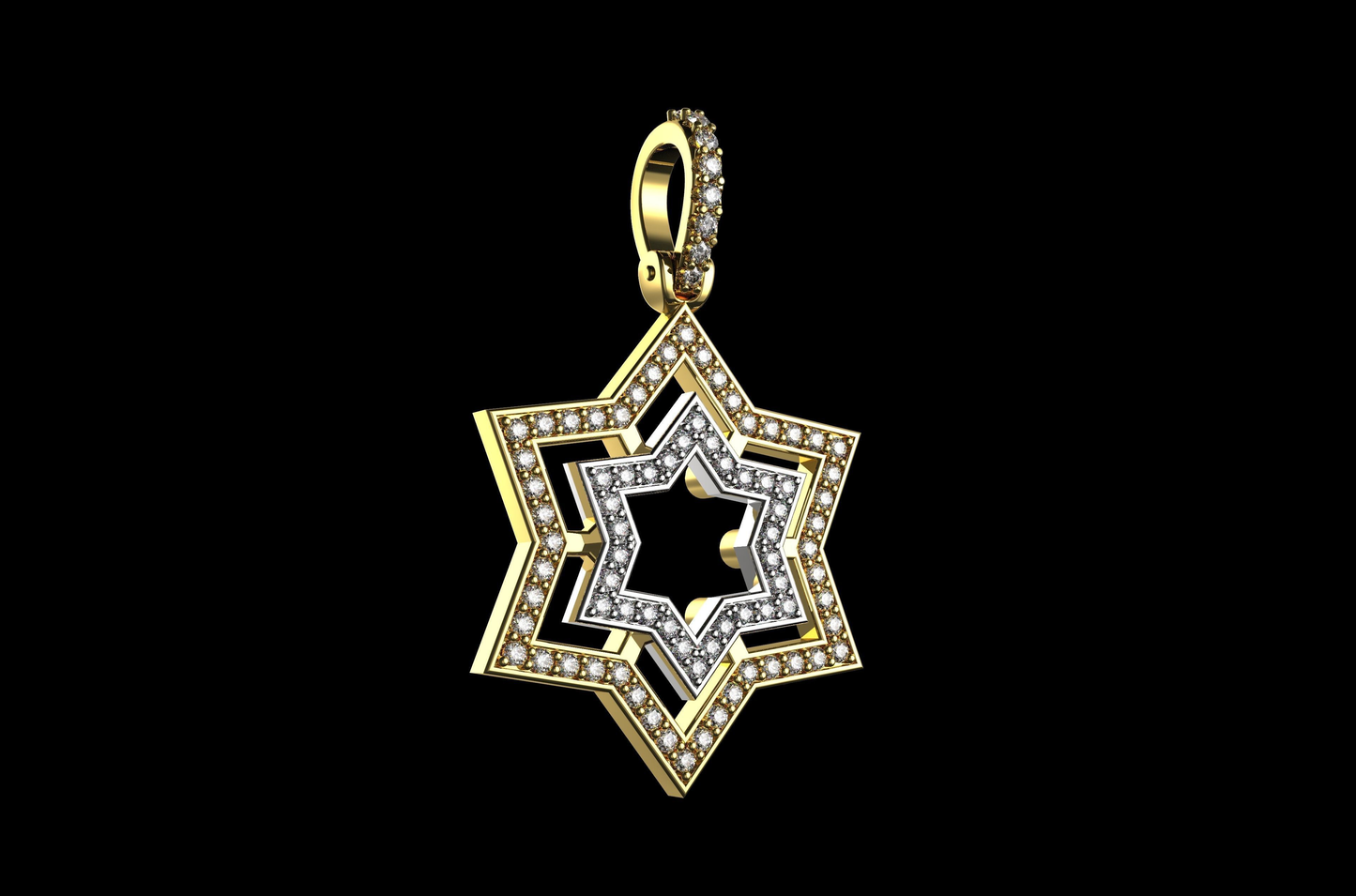 DIAMOND DAVID STAR PENDANT