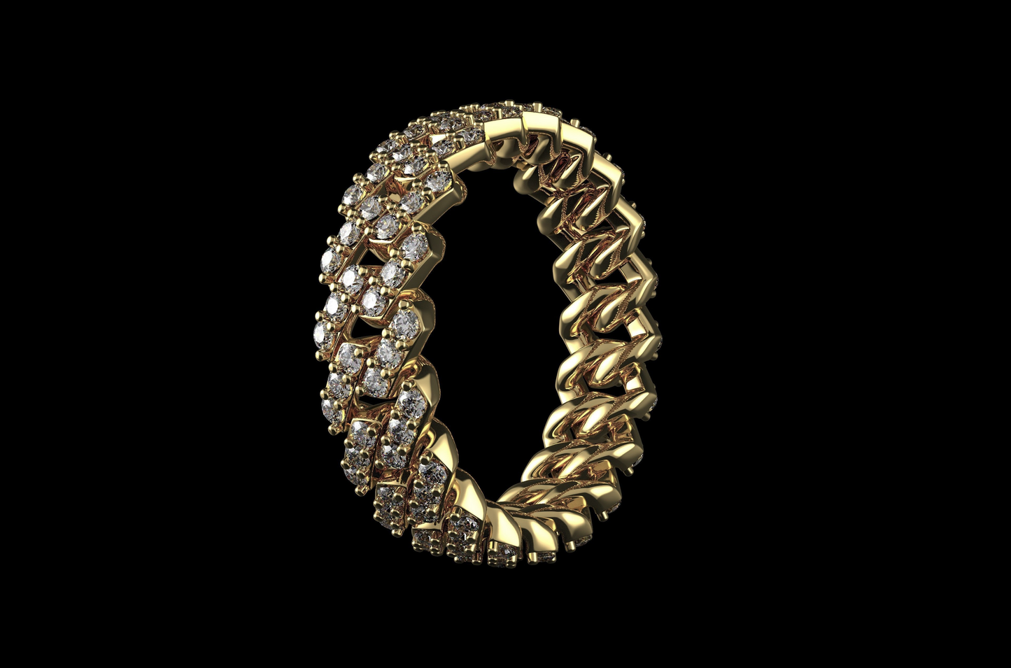 7MM DIAMOND MIAMI CUBAN RING