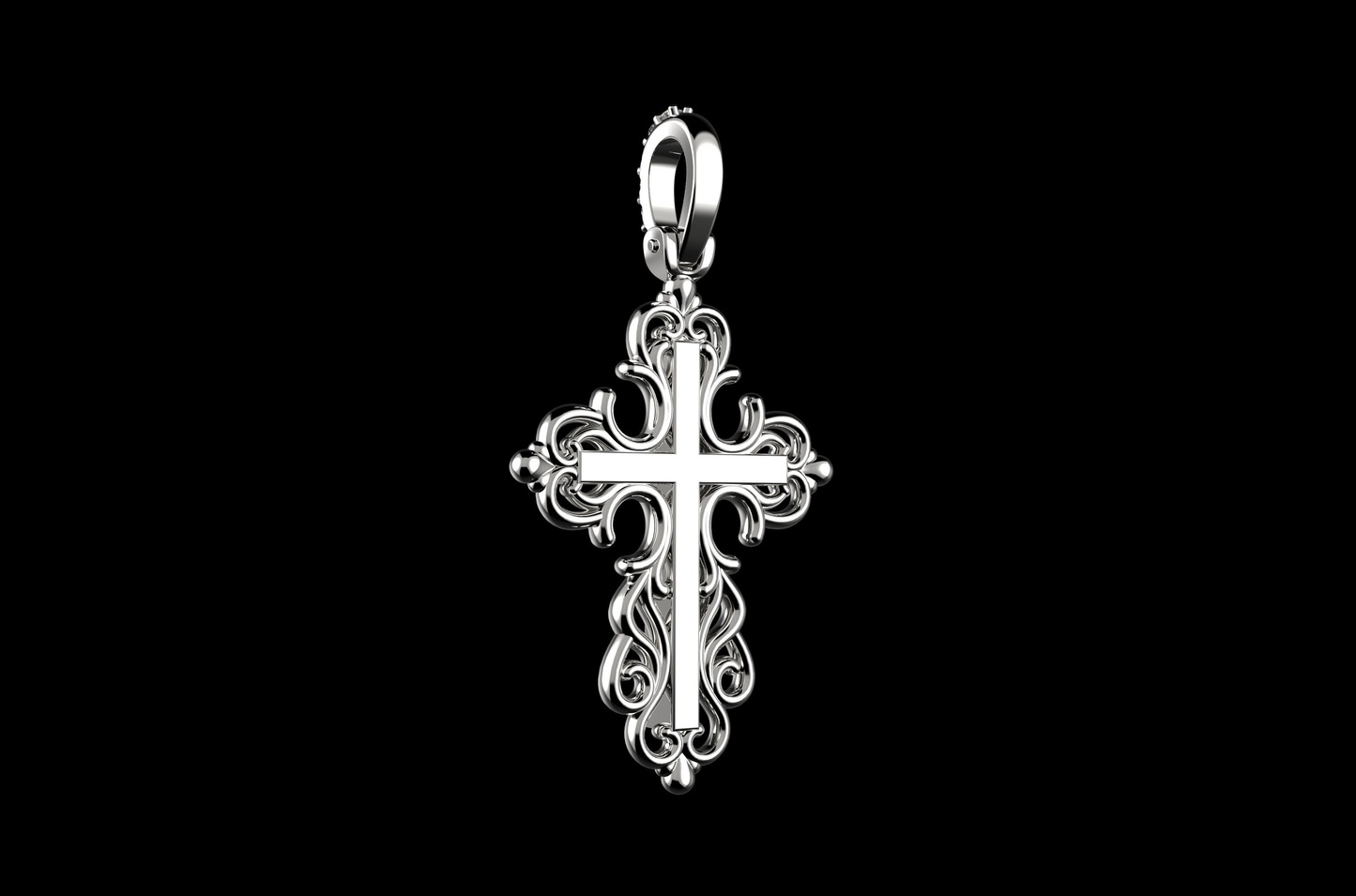 DIAMOND ROYAL CROSS PENDANT