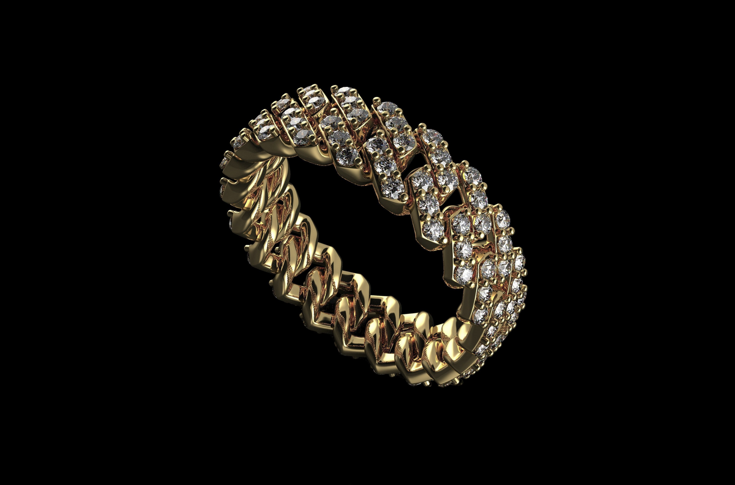 7MM DIAMOND MIAMI CUBAN RING