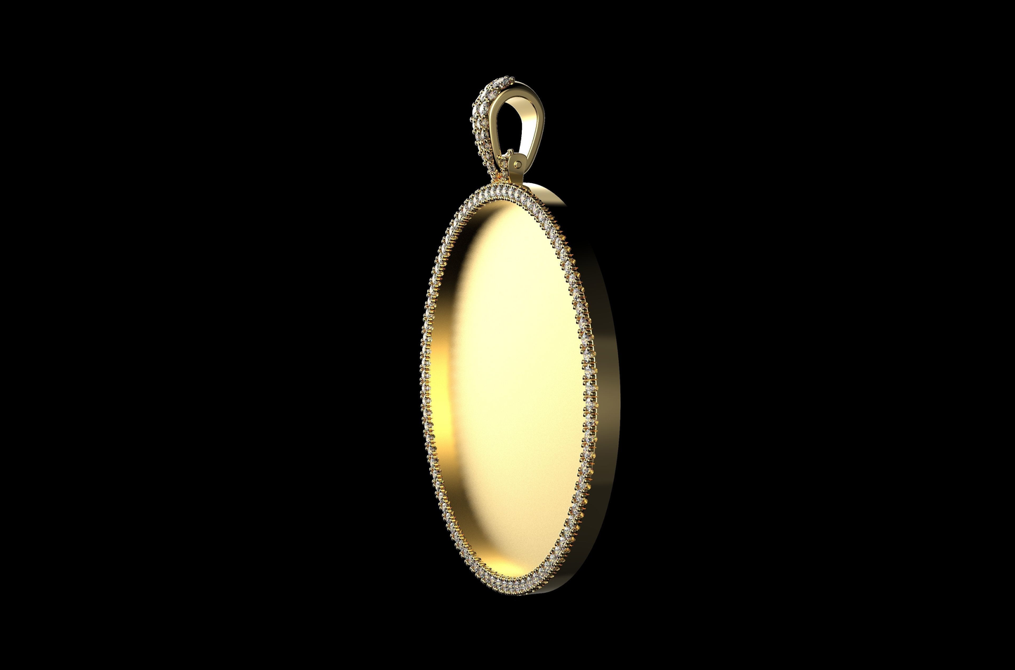 2" DIAMOND PHOTO PENDANT