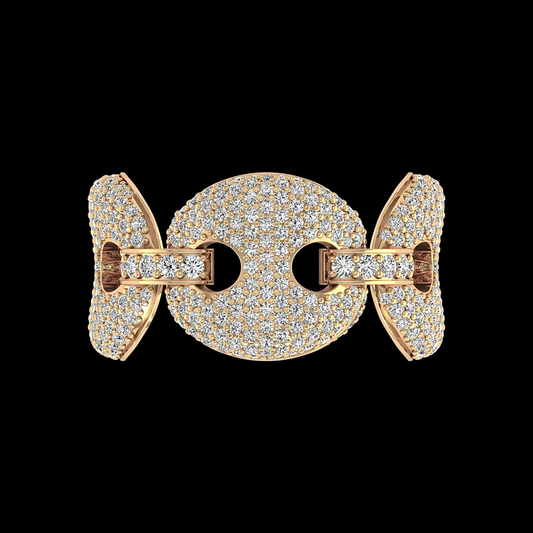 12MM DIAMOND GUCCI LINK RING